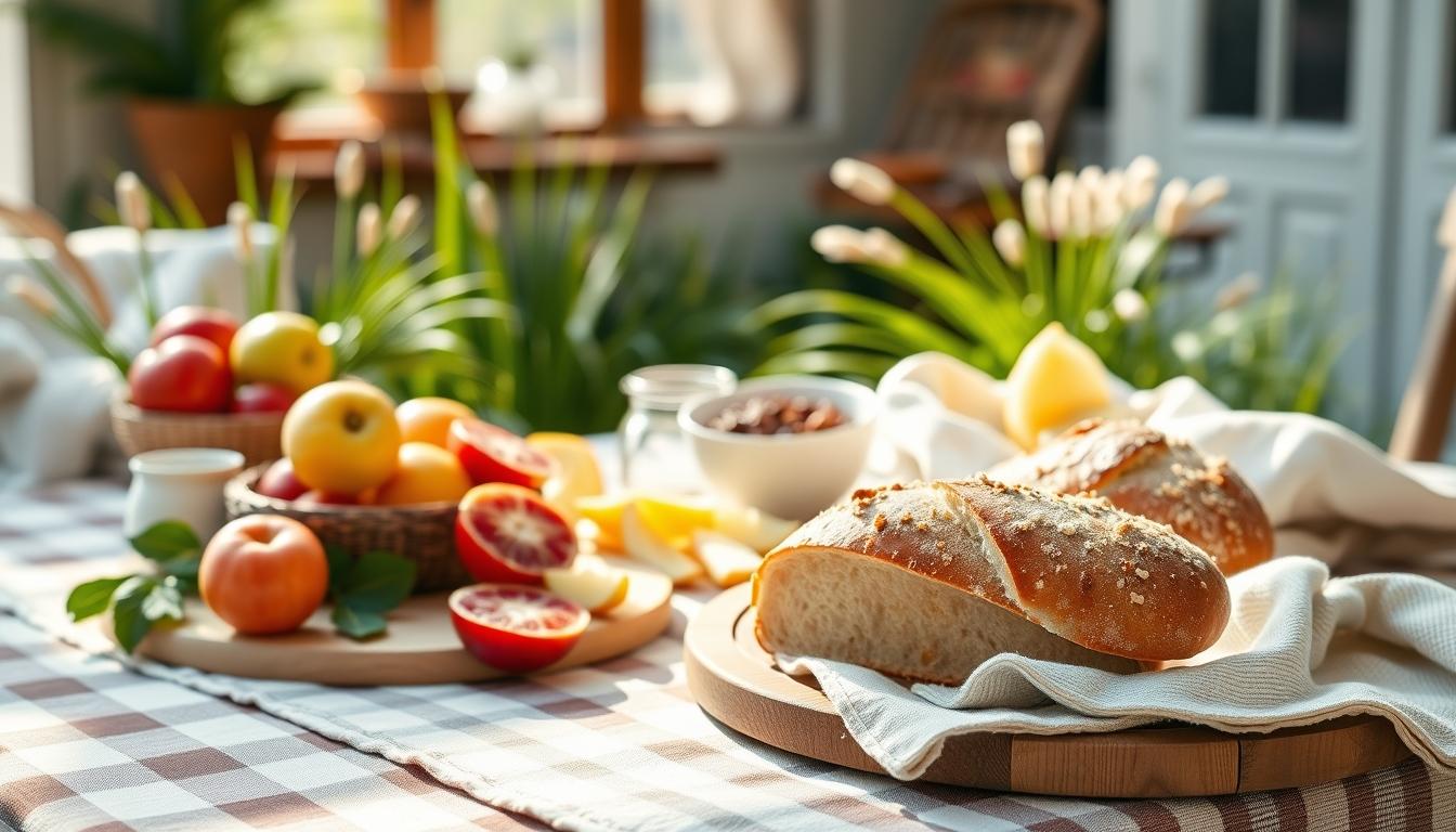 Fresh seasonal ingredients arranged for home cooking