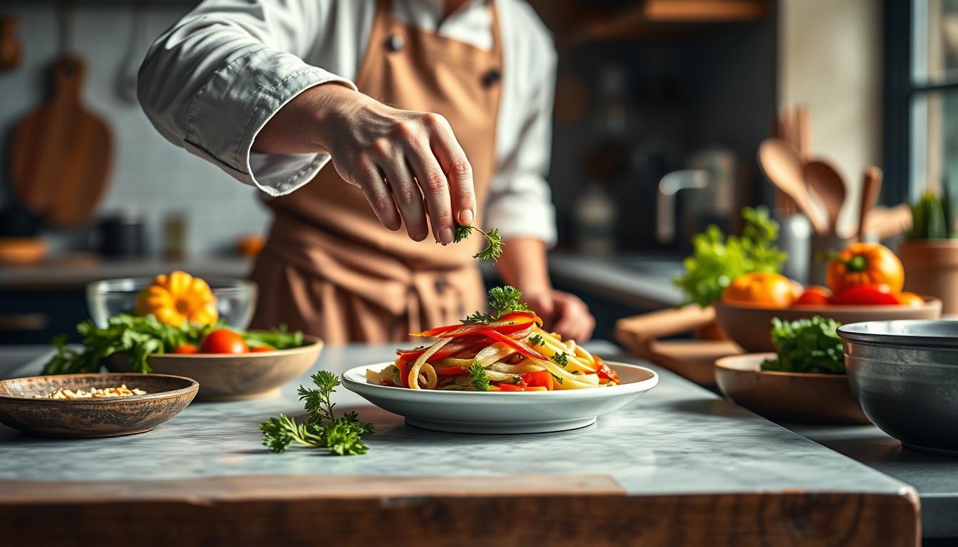 Fresh seasonal cooking dish